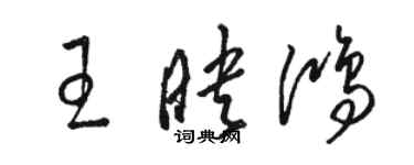 駱恆光王映鴻草書個性簽名怎么寫