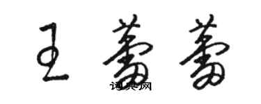 駱恆光王蕾蕾草書個性簽名怎么寫