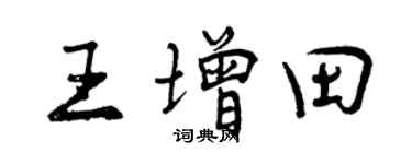 曾慶福王增田行書個性簽名怎么寫