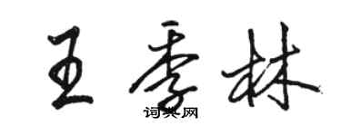 駱恆光王季林行書個性簽名怎么寫