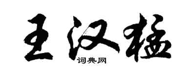 胡問遂王漢猛行書個性簽名怎么寫
