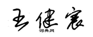 朱錫榮王健宸草書個性簽名怎么寫