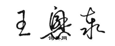 駱恆光王興泰草書個性簽名怎么寫