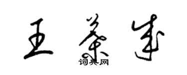 梁錦英王葉成草書個性簽名怎么寫