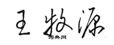 駱恆光王牧源草書個性簽名怎么寫