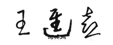 駱恆光王進喜草書個性簽名怎么寫