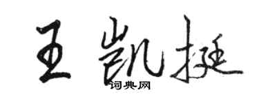 駱恆光王凱挺行書個性簽名怎么寫
