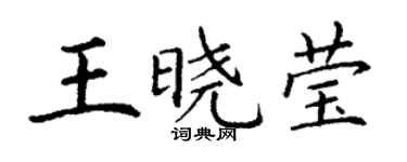 丁謙王曉瑩楷書個性簽名怎么寫