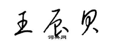 梁錦英王辰貝草書個性簽名怎么寫