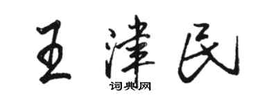 駱恆光王津民行書個性簽名怎么寫