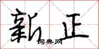 段相林新正行書怎么寫
