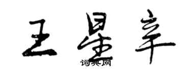 曾慶福王星辛行書個性簽名怎么寫