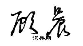 曾慶福顧晨草書個性簽名怎么寫