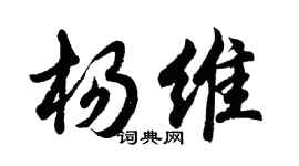 胡問遂楊維行書個性簽名怎么寫