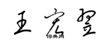 梁錦英王宏翌草書個性簽名怎么寫