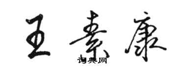 駱恆光王素康行書個性簽名怎么寫