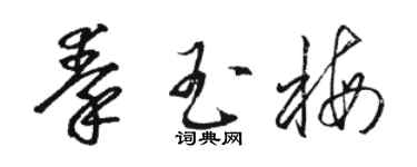 駱恆光秦玉梅草書個性簽名怎么寫