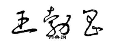 曾慶福王勃昌草書個性簽名怎么寫
