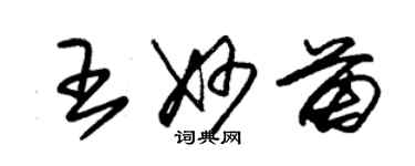 朱錫榮王妙苗草書個性簽名怎么寫