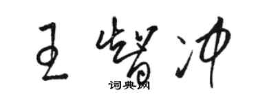 駱恆光王智沖草書個性簽名怎么寫