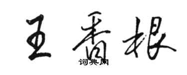 駱恆光王香根行書個性簽名怎么寫