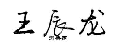 曾慶福王辰龍行書個性簽名怎么寫