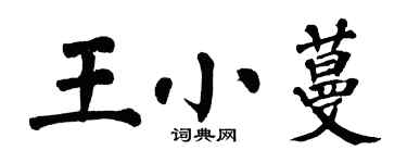 翁闓運王小蔓楷書個性簽名怎么寫