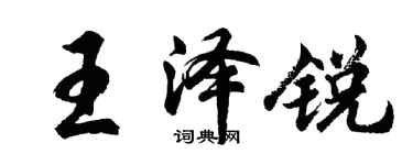 胡問遂王澤銳行書個性簽名怎么寫