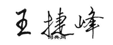 駱恆光王捷峰行書個性簽名怎么寫
