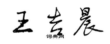 曾慶福王吉晨行書個性簽名怎么寫