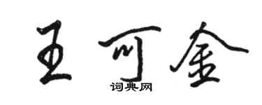 駱恆光王可金行書個性簽名怎么寫