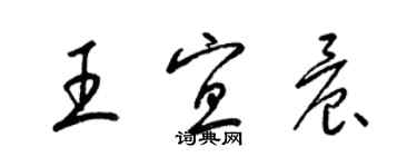 梁錦英王宜晨草書個性簽名怎么寫