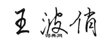 駱恆光王波俏行書個性簽名怎么寫