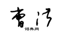 朱錫榮曹淑草書個性簽名怎么寫