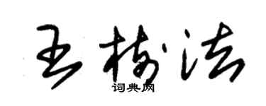 朱錫榮王樹法草書個性簽名怎么寫