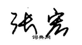 朱錫榮張宏草書個性簽名怎么寫