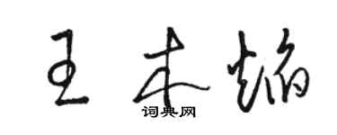 駱恆光王木焰草書個性簽名怎么寫