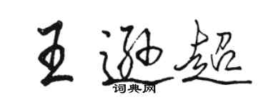 駱恆光王遜超行書個性簽名怎么寫