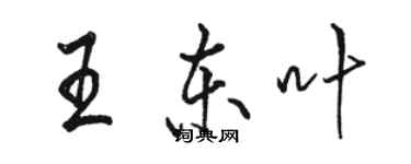 駱恆光王東葉行書個性簽名怎么寫