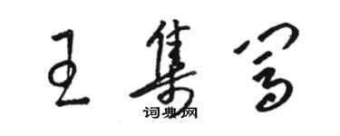 駱恆光王集闖草書個性簽名怎么寫