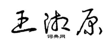 曾慶福王湘原草書個性簽名怎么寫