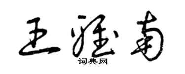 曾慶福王雅南草書個性簽名怎么寫