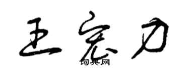 曾慶福王宏力草書個性簽名怎么寫