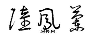 曾慶福陸鳳蘭草書個性簽名怎么寫