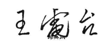 駱恆光王電台草書個性簽名怎么寫