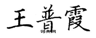 丁謙王普霞楷書個性簽名怎么寫