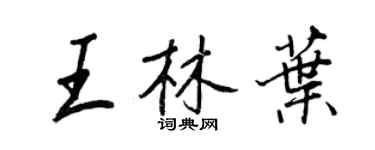 王正良王林葉行書個性簽名怎么寫