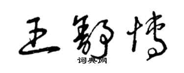 曾慶福王舒博草書個性簽名怎么寫