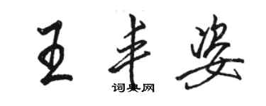 駱恆光王丰姿行書個性簽名怎么寫