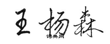 駱恆光王楊森行書個性簽名怎么寫